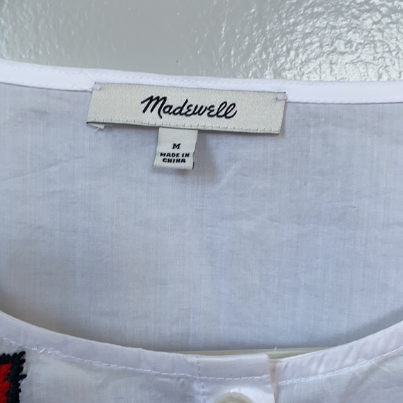 Madewell Embroidered Cotton Top NWOT - Picture 2 of 7